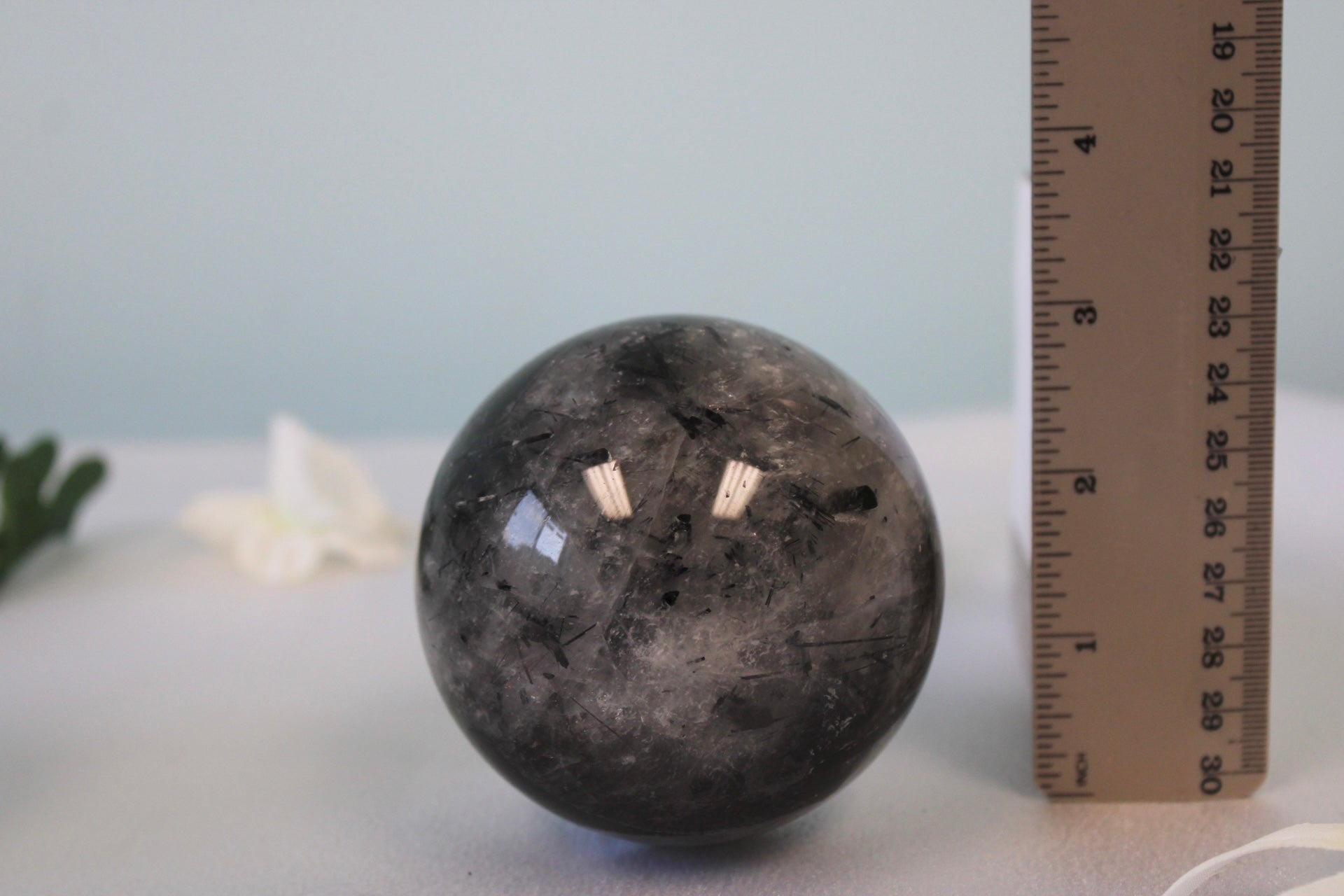Tourmaline Quartz Crystal Sphere