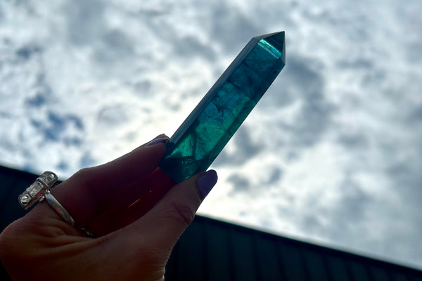 Green Fluorite Crystal Points