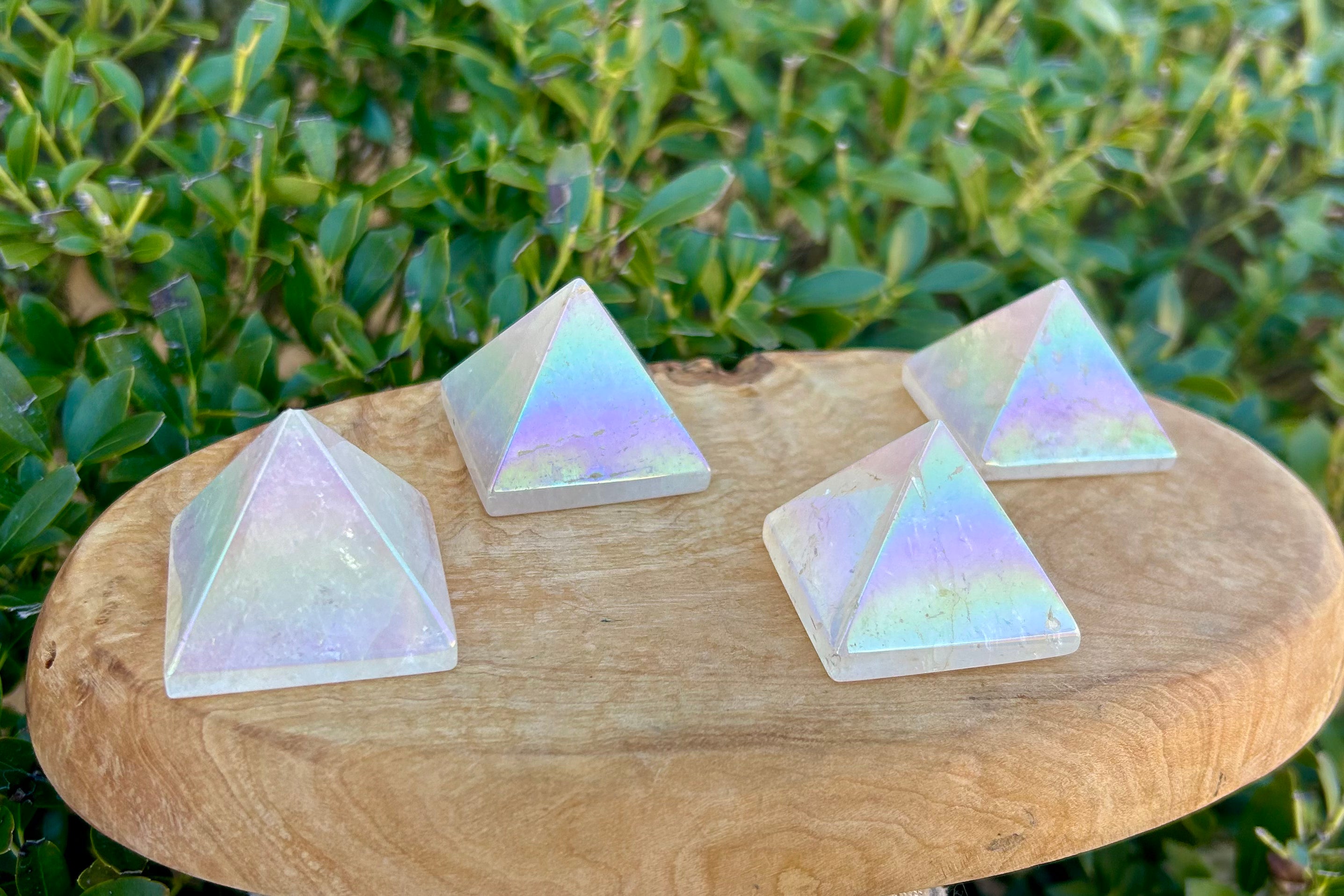 Angel Aura Quartz Crystal Pyramid