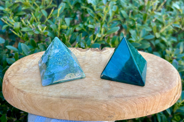 Moss Agate Pyramids