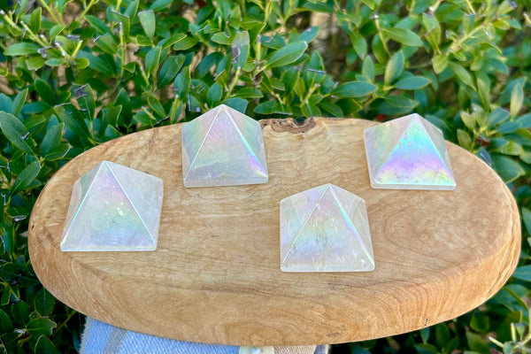 Angel Aura Quartz Crystal Pyramid