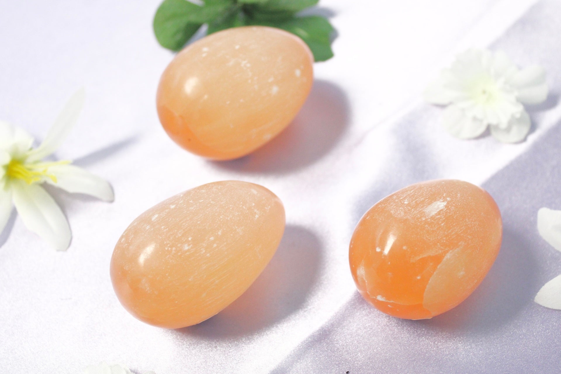 Orange Selenite Crystal Egg