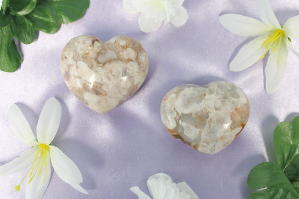 Flower Agate Heart