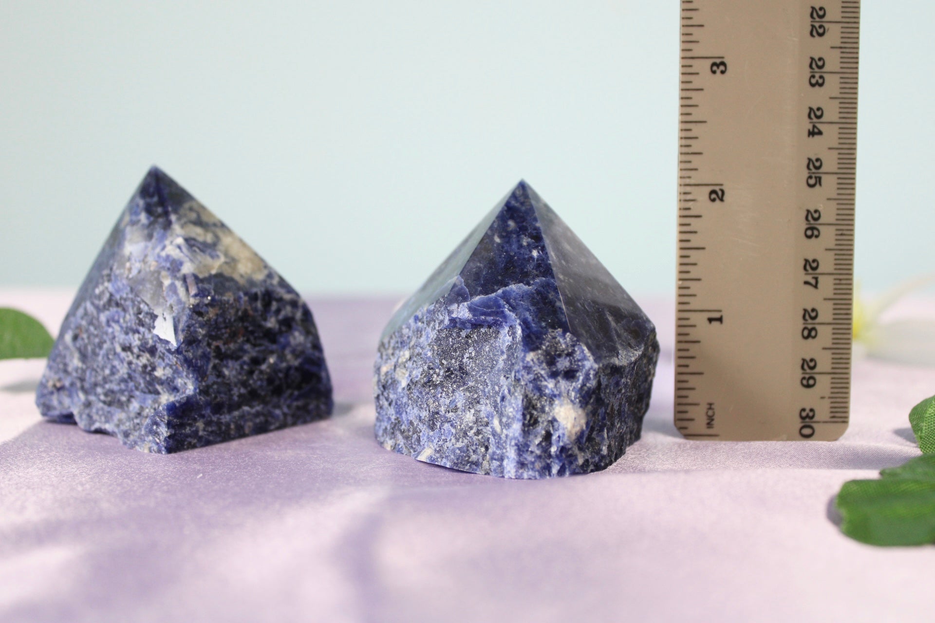 Sodalite Raw Free Form Polished Tops Standing Crystal Points