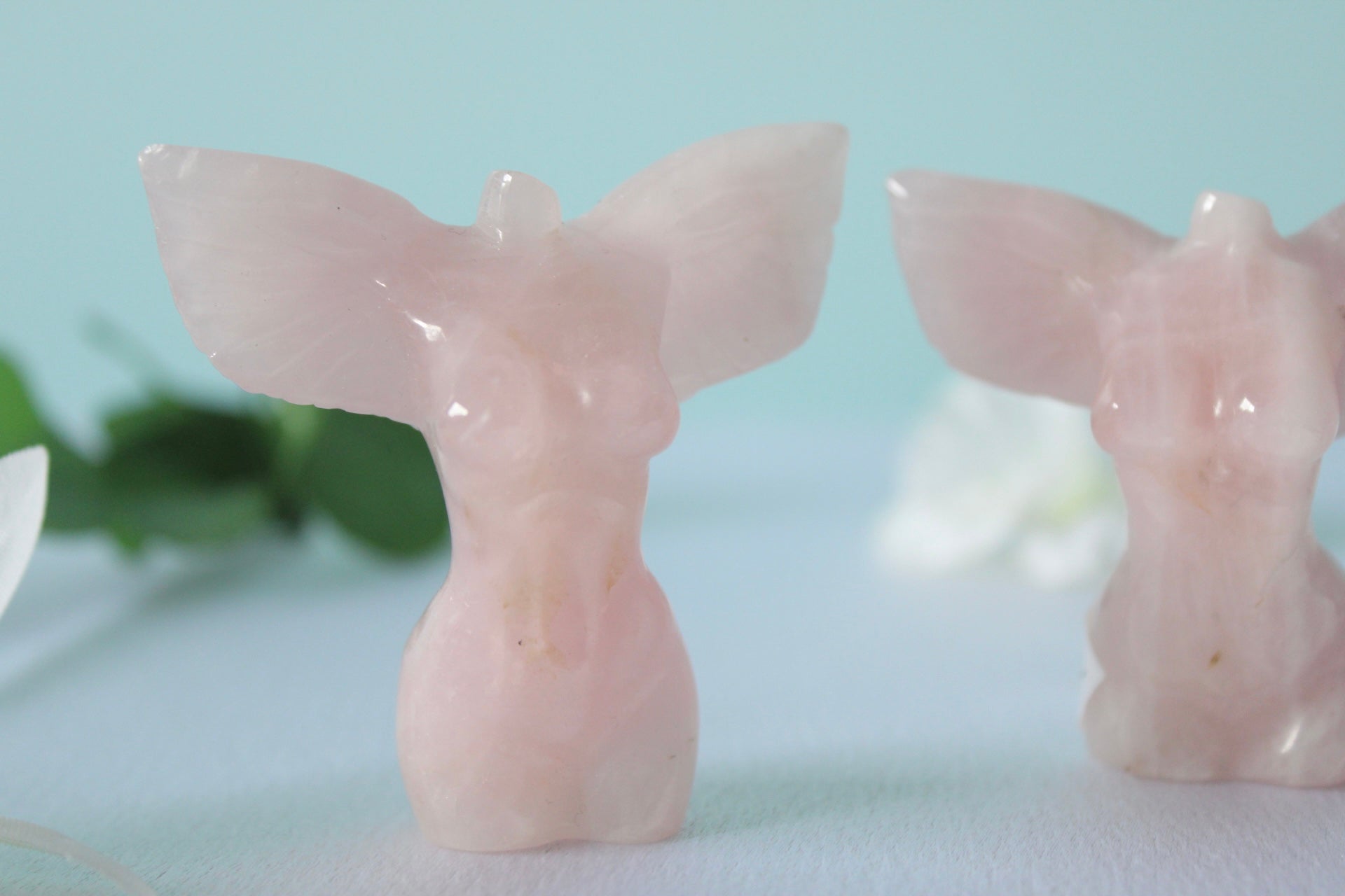 Body Crystal Carving with Angel Wings