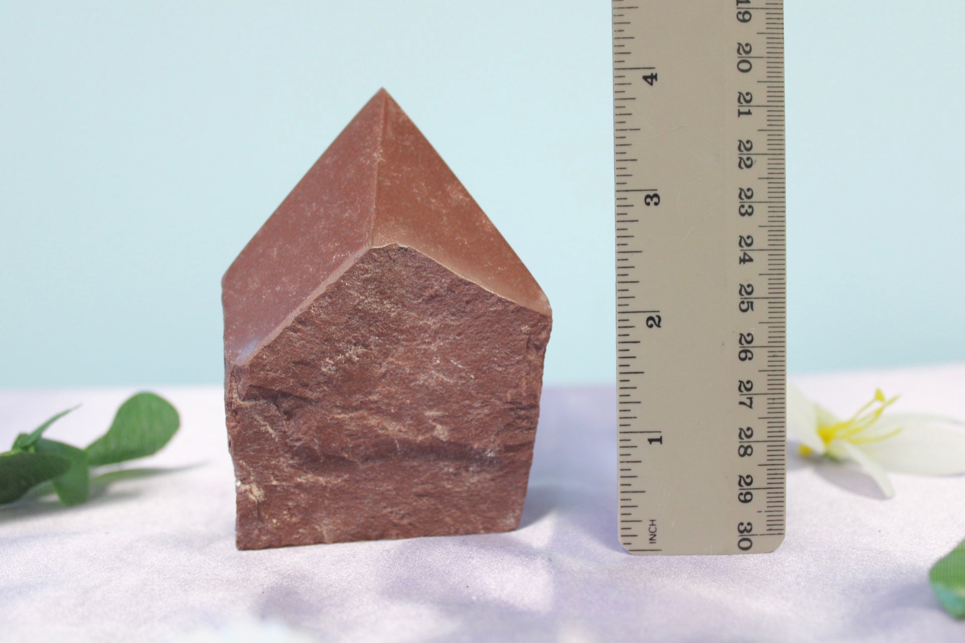 Red Jasper Raw Free Form Polished Tops Standing Crystal Points
