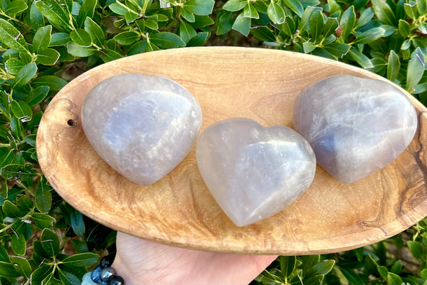 Blue Rose Quartz Crystal Heart