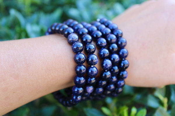 Blue Goldstone Crystal Bracelet