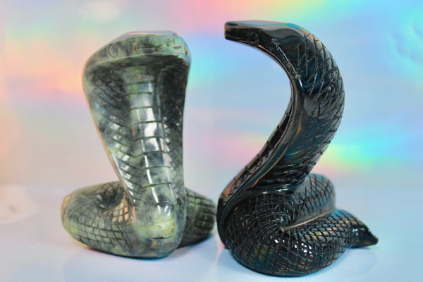 Cobra Snake Crystal Carving