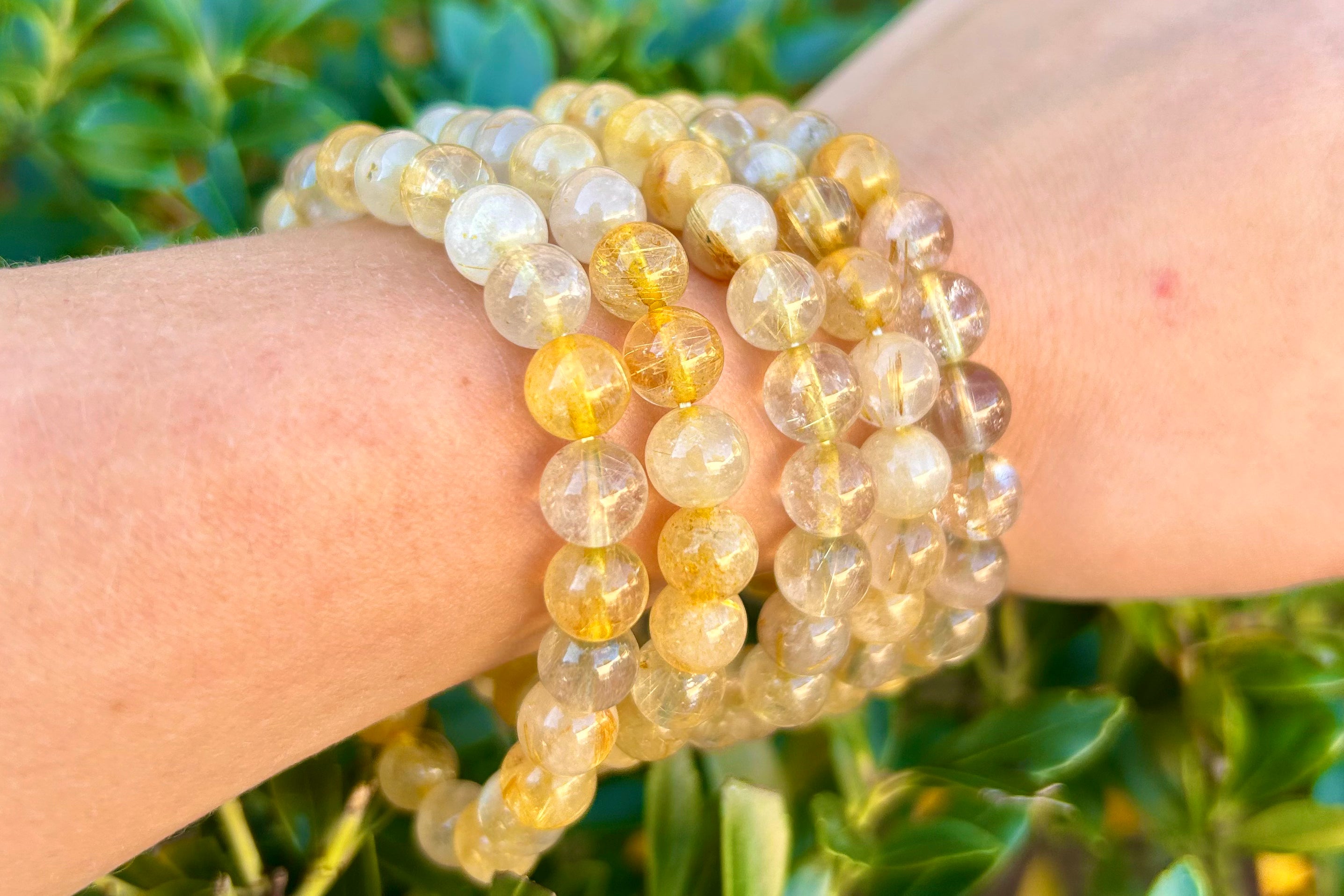 Rutilated Quartz Crystal Bracelet