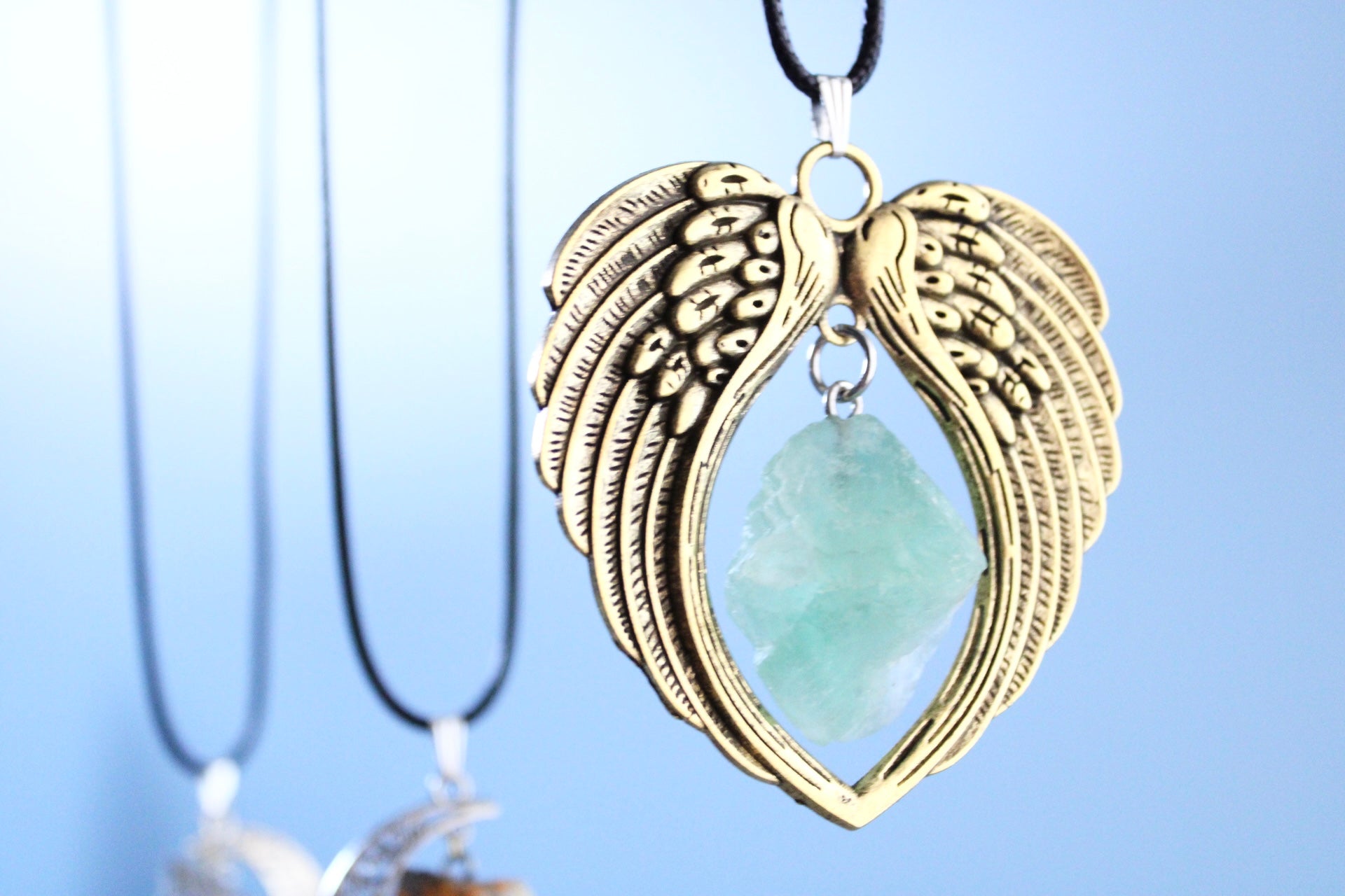Crystal Car Angel Wing/Moon Charms