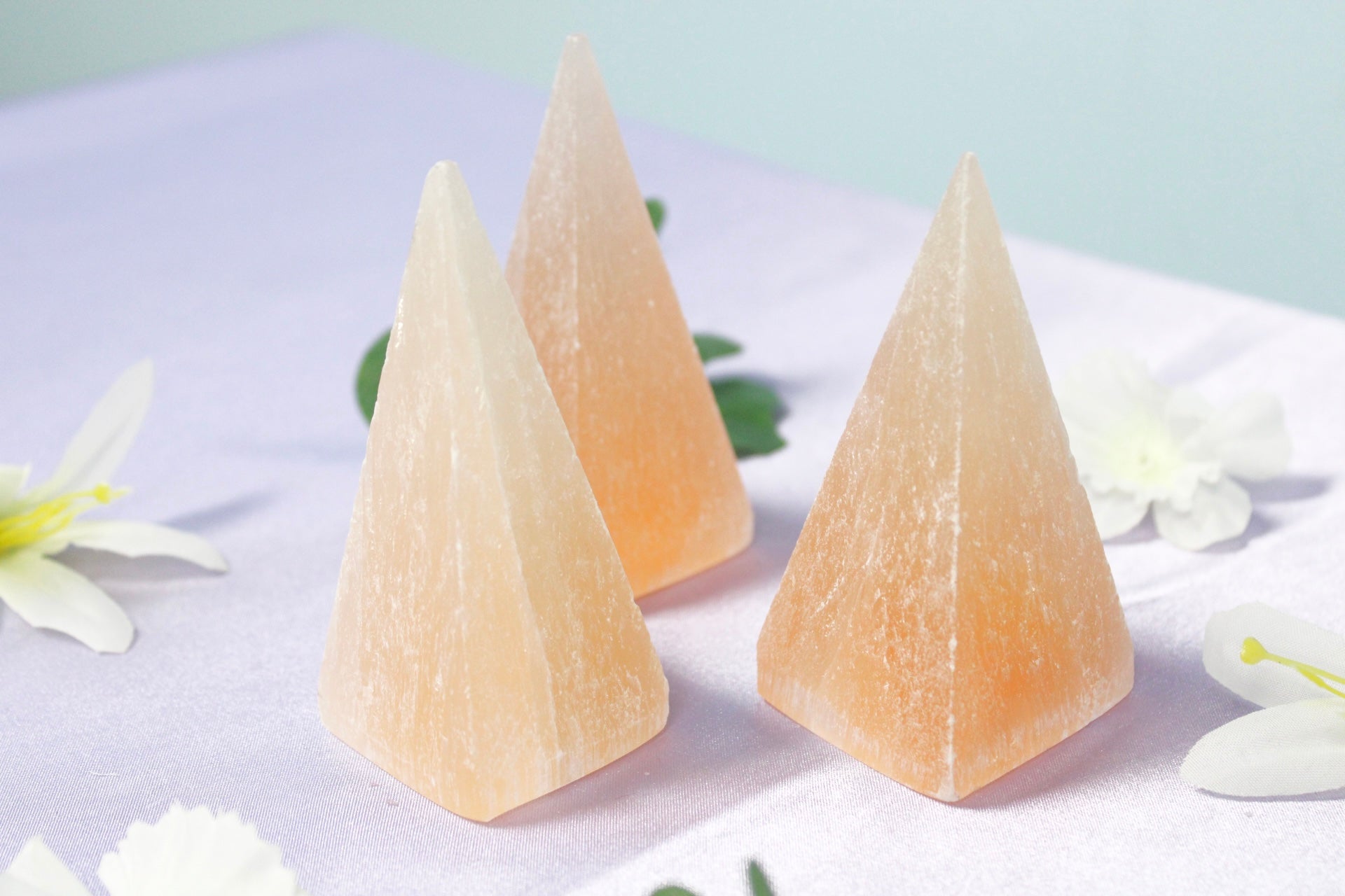 Orange Selenite Crystal Pyramid