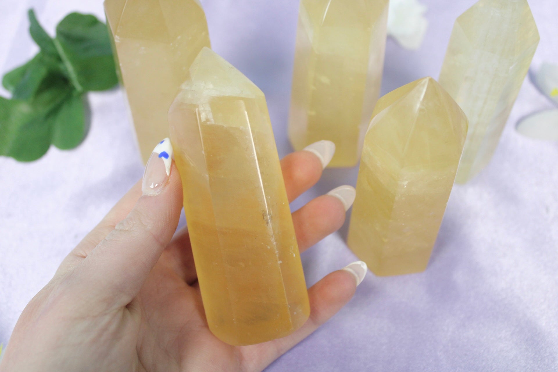 Honey Calcite Crystal Point