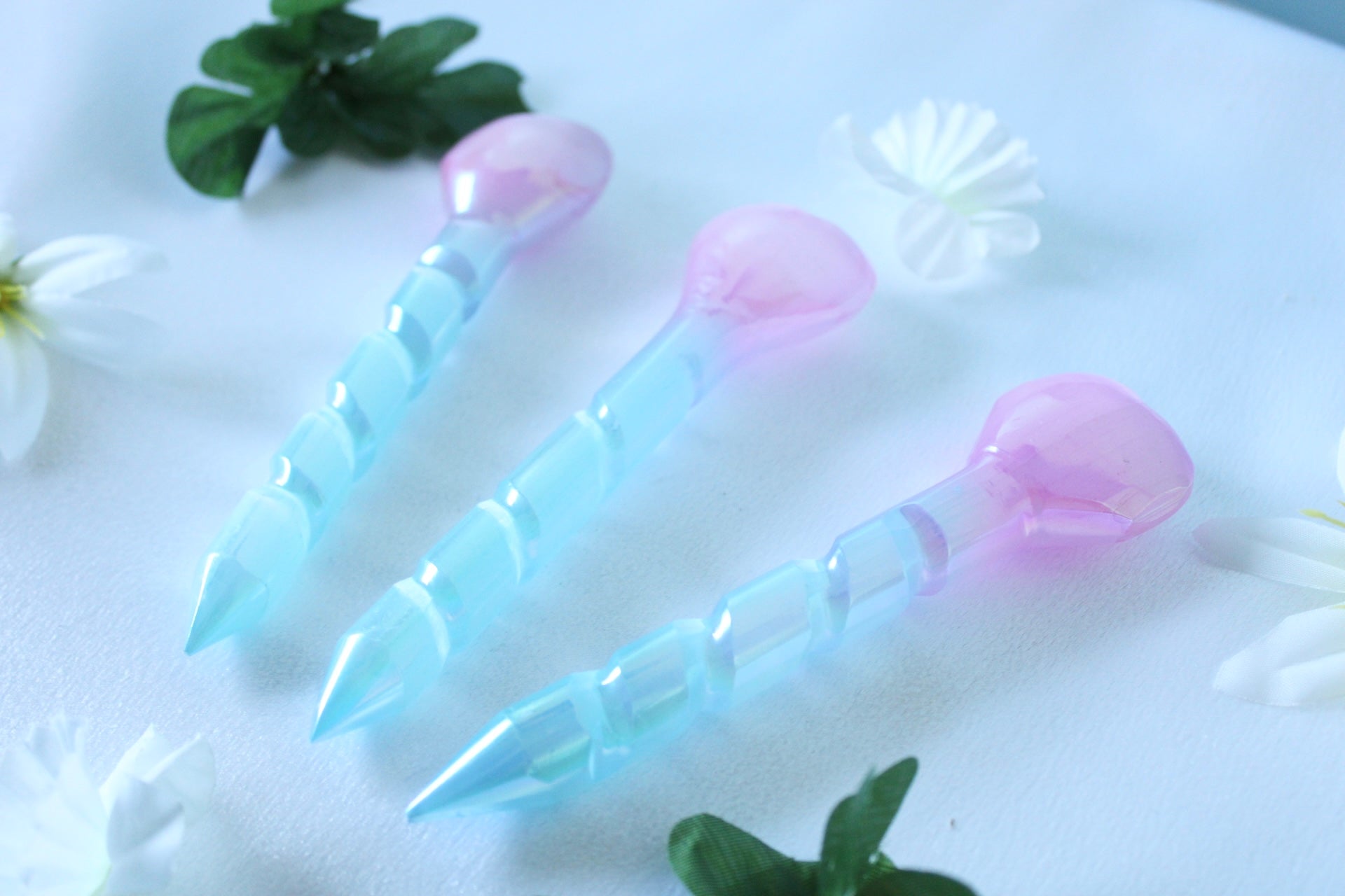 Selenite Cotton Candy Crystal Wand