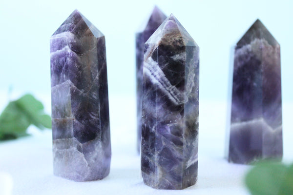 Chevron Amethyst Crystal Point