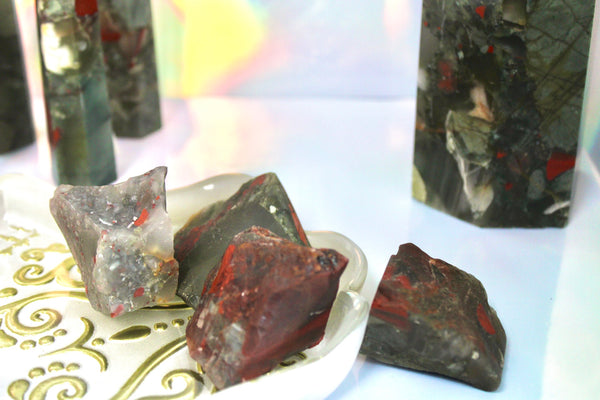 African Bloodstone Raw Crystal Stone