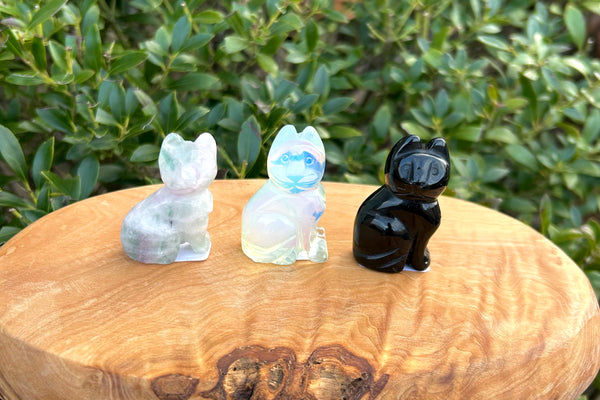 Cat Crystal Carving