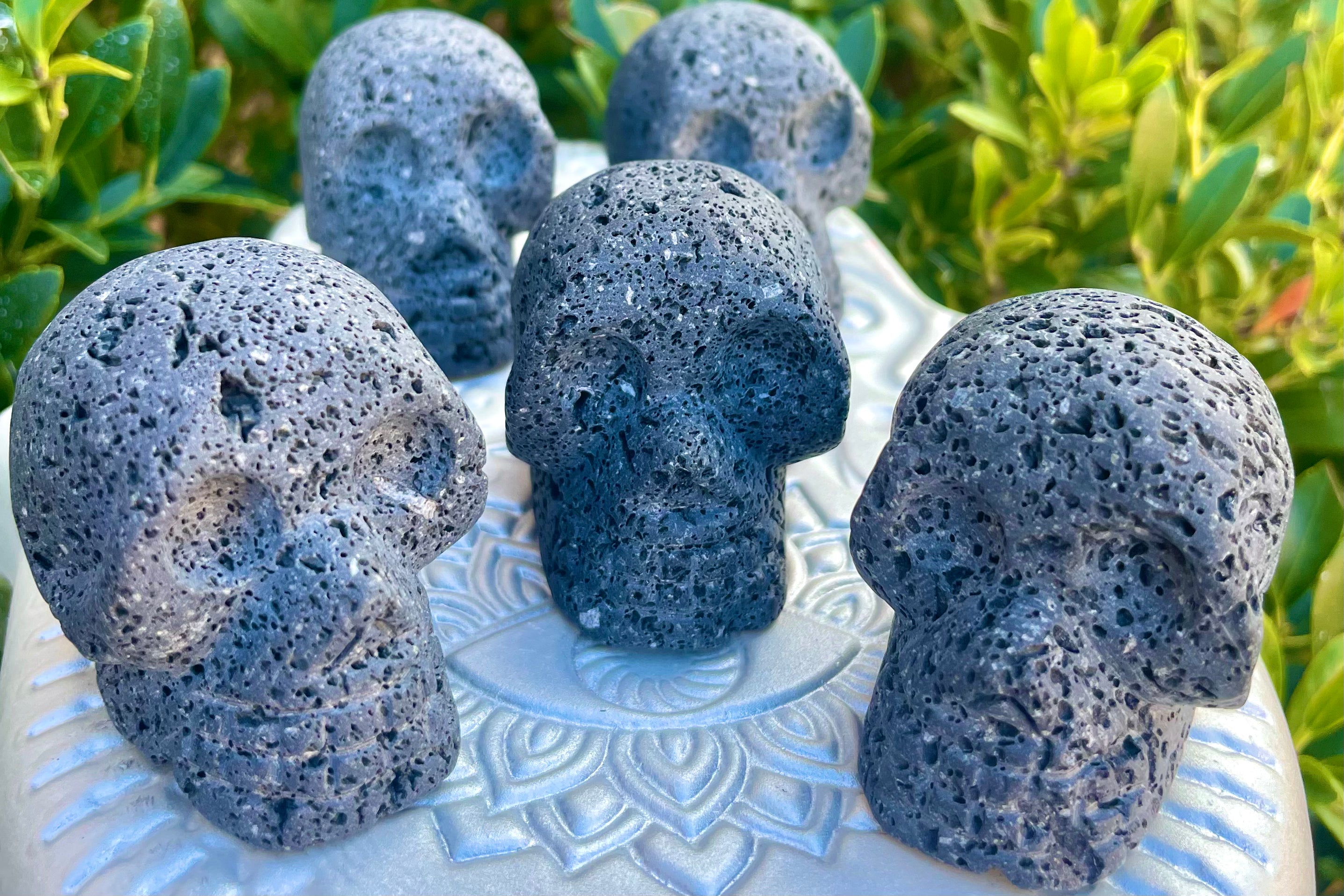 Lava Stone Crystal Skull